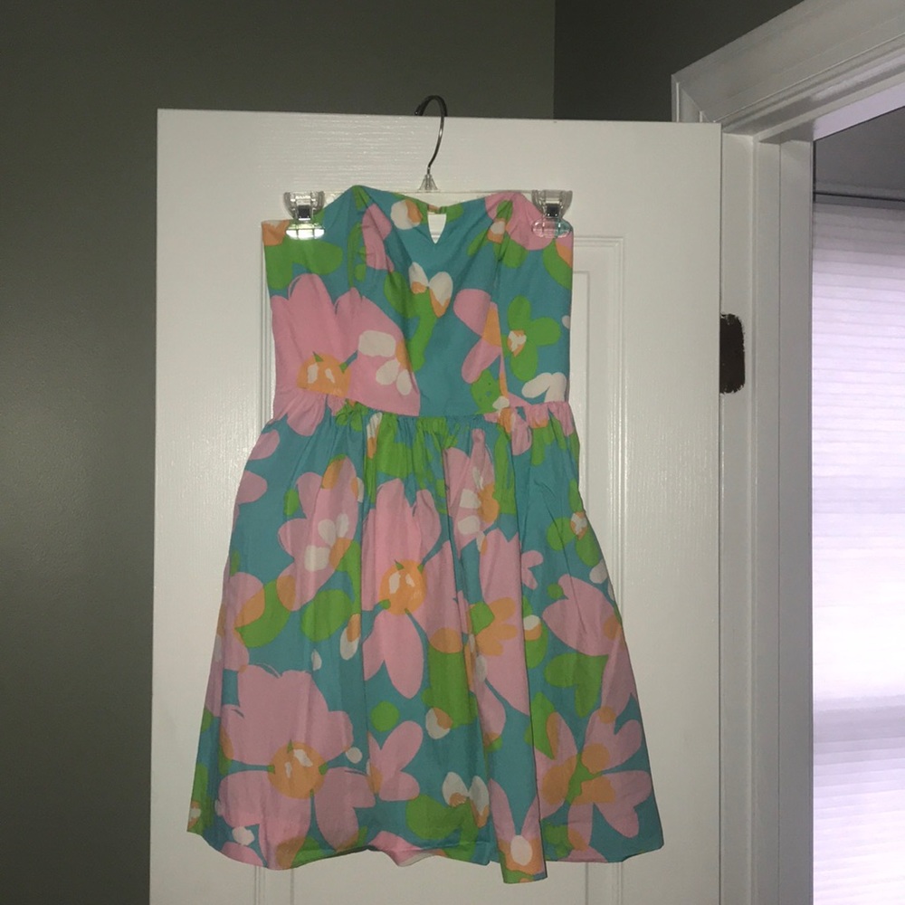 GENTLY USED LILLY PULITZER STRAPLESS DRESS